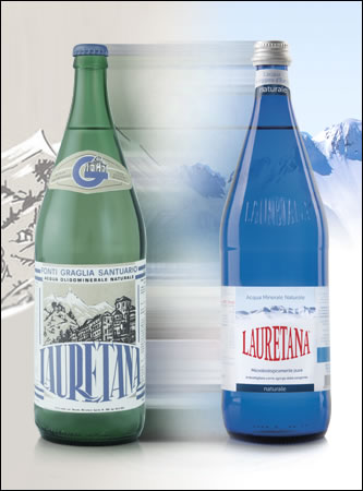 Lauretana Acqua Naturale - 12 Bottiglie di Vetro da 1 Litro